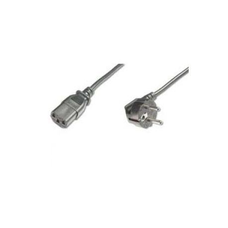 ASSMANN - Power cable - CEE 7 / 7 to IEC 60320 C13 - AC 250 V - 1.8 m - 90° connector - black - 0