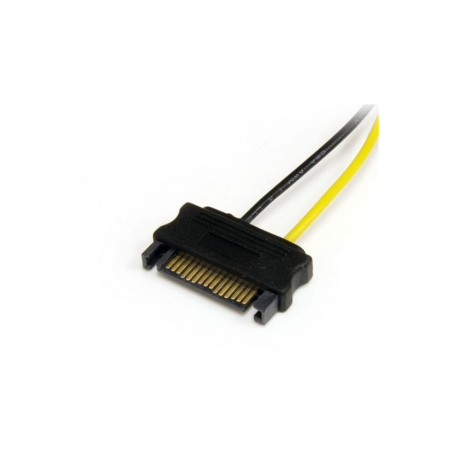 StarTech.com 6in SATA Power to 6 Pin PCI Express Video Card Power Cable Adapter - SATA to 6 pin PCIe power - Power cable - SATA power (M) to 6 pin PCIe power (M) - 15 cm - 4