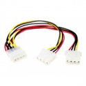 StarTech.com LP4 to 2x LP4 Power Y Splitter Cable M / F - LP4 Splitter - Molex Y Splitter - Molex Splitter (PYO2L) - Power cable - 4 PIN internal power (F) to 4 PIN internal power (M) - 0.2 m - for P / N: ATX2POWER450, ATX2POWR350E, ATX2POWR400E, HSB225S3R, IDE2SAT2, S25SLOTR, SATSASBP425