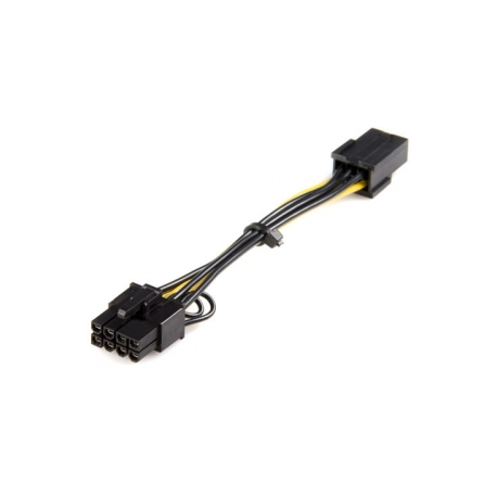 StarTech.com PCI Express 6 pin to 8 pin Power Adapter Cable - Power cable - 6 pin PCIe power (F) to 8 pin PCIe power (M) - 6.1 in - yellow - PCIEX68ADAP - Power cable - 6 pin PCIe power (F) to 8 pin PCIe power (M) - 15.5 cm - yellow - for P / N: ATX2POWER430, ATX2POWER530 - 3