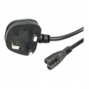 StarTech.com 3ft (1m) UK Laptop Power Cable, BS 1363 to C7, 2.5A 250V, 18AWG, Black, AC Notebook / Laptop Replacement Cord, Printer Cable, UK Laptop Charger Cord, BS 1363 to IEC60320 C7 - Power Brick Cord - Power cable - IEC 60320 C7 to BS 1363 (M) - AC 250 V - 1 m - black