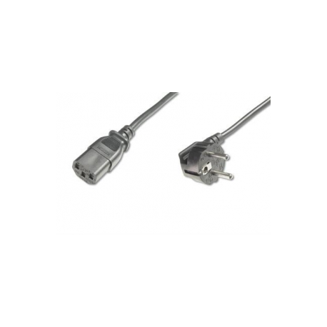 ASSMANN - Power cable - IEC 60320 C13 to CEE 7 / 7 (M) - AC 250 V - 75 cm - 90° connector, molded - black - 0
