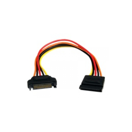 StarTech.com 12in 15 pin SATA Power Extension Cable - SATA Power Male to Female Extender - 12 Inch SATA Power Extension Cord - Power extension cable - SATA power (M) to SATA power (F) - 30.5 cm - for P / N: PYO2SATA, PYO4SATA, SATAPOWADAP - 0