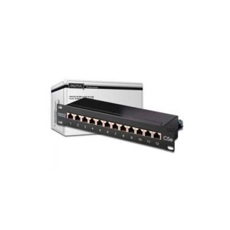 DIGITUS DN-91512S - Patch panel - CAT 5e - RJ-45 X 12 - 1U - 10" - 0