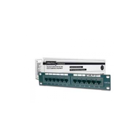 DIGITUS Professional - Patch panel - CAT 5e - UTP - RJ-45 X 12 - 1U - 10" - 0