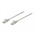 Intellinet Network Patch Cable, Cat5e, 0.5m, Grey, CCA, U / UTP, PVC, RJ45, Gold Plated Contacts, Snagless, Booted, Lifetime Warranty, Polybag - Patch cable - RJ-45 (M) to RJ-45 (M) - 45 cm - UTP - CAT 5e - molded, snagless - grey