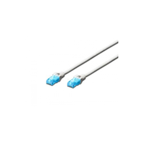DIGITUS Professional Premium - Patch cable - RJ-45 (M) to RJ-45 (M) - 5 m - UTP - CAT 5e - booted, snagless - white, RAL 9003 - 0