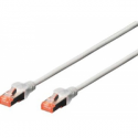 DIGITUS Professional - Patch cable - RJ-45 (M) to RJ-45 (M) - 15 m - SFTP - CAT 6 - booted, halogen-free, snagless - grey