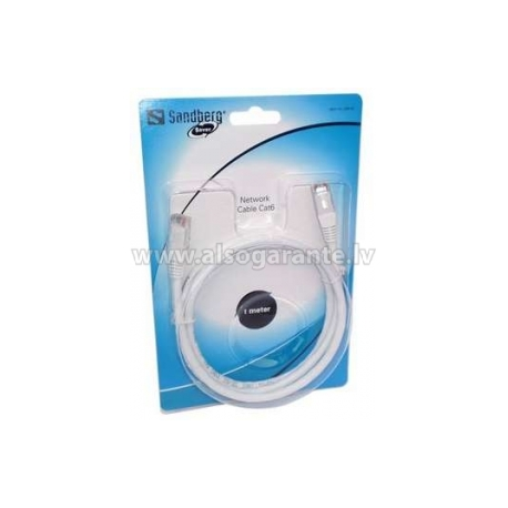 Sandberg SAVER - Patch cable - RJ-45 (M) to RJ-45 (M) - 1 m - UTP - CAT 6 - 0