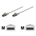 Intellinet Network Patch Cable, Cat6, 5m, Grey, CCA, U / UTP, PVC, RJ45, Gold Plated Contacts, Snagless, Booted, Lifetime Warranty, Polybag - Patch cable - RJ-45 (M) to RJ-45 (M) - 5 m - UTP - CAT 6 - molded, snagless - grey