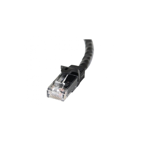 StarTech.com 15m CAT6 Ethernet Cable, 10 Gigabit Snagless RJ45 650MHz 100W PoE Patch Cord, CAT 6 10GbE UTP Network Cable w / Strain Relief, Black, Fluke Tested / Wiring is UL Certified / TIA - Category 6 - 24AWG (N6PATC15MBK) - Patch cable - RJ-45 (M) to RJ-45 (M) - 15 m - UTP - CAT 6 - molded, snagless - black - 0