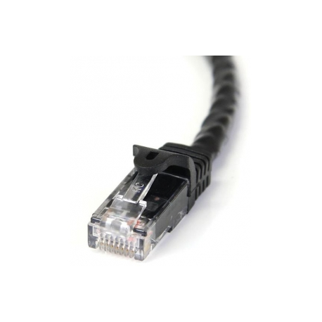 StarTech.com 15m CAT6 Ethernet Cable, 10 Gigabit Snagless RJ45 650MHz 100W PoE Patch Cord, CAT 6 10GbE UTP Network Cable w / Strain Relief, Black, Fluke Tested / Wiring is UL Certified / TIA - Category 6 - 24AWG (N6PATC15MBK) - Patch cable - RJ-45 (M) to RJ-45 (M) - 15 m - UTP - CAT 6 - molded, snagless - black - 2