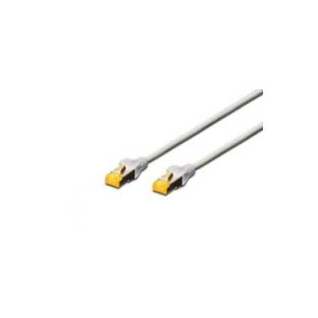 DIGITUS - Patch cable - RJ-45 (M) to RJ-45 (M) - 3 m - SFTP - CAT 6a - booted, halogen-free, snagless - grey - 0