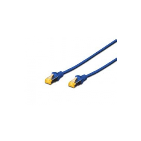 DIGITUS - Patch cable - RJ-45 (M) to RJ-45 (M) - 2 m - SFTP - CAT 6a - booted, halogen-free, snagless - blue - 0