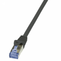 LogiLink PrimeLine - Patch cable - RJ-45 (M) to RJ-45 (M) - 0.5 m - SFTP, PiMF - CAT 6a - halogen-free, molded, snagless - black
