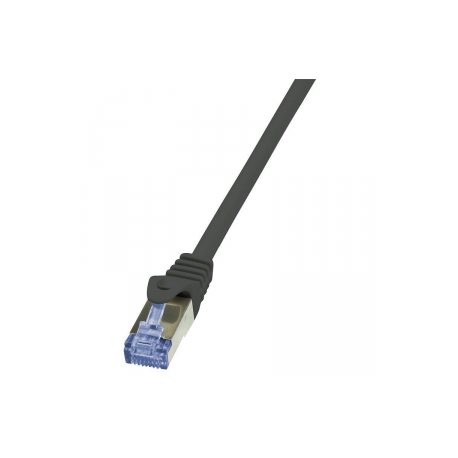 LogiLink PrimeLine - Patch cable - RJ-45 (M) to RJ-45 (M) - 1 m - SFTP, PiMF - CAT 6a - halogen-free - black - 0