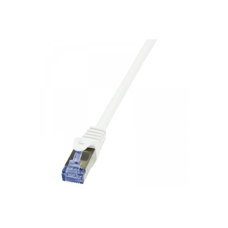 LogiLink PrimeLine - Patch cable - RJ-45 (M) to RJ-45 (M) - 2 m - SFTP, PiMF - CAT 6a - booted, halogen-free, snagless - white - 0