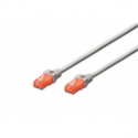 DIGITUS Professional - Patch cable - RJ-45 (M) to RJ-45 (M) - 50 cm - UTP - CAT 6 - booted, snagless - grey