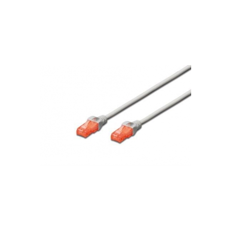 DIGITUS Professional - Patch cable - RJ-45 (M) to RJ-45 (M) - 5 m - UTP - CAT 6e - booted, snagless - grey - 0