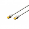 DIGITUS Professional - Patch cable - RJ-45 (M) to RJ-45 (M) - 50 cm - SFTP - CAT 6a - booted, halogen-free, snagless - grey