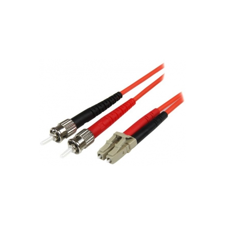 StarTech.com 5m Fiber Optic Cable - Multimode Duplex 50 / 125 - LSZH - LC / ST - OM2 - LC to ST Fiber Patch Cable - Patch cable - ST multi-mode (M) to LC multi-mode (M) - 5 m - fibre optic - duplex - 50  /  125 micron - OM2 - molded - orange - for P / N: MCM1110MMLC - 2