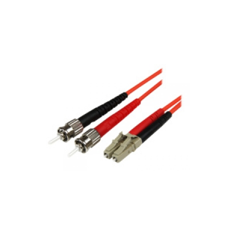 StarTech.com 10m Fiber Optic Cable - Multimode Duplex 50 / 125 - LSZH - LC / ST - OM2 - LC to ST Fiber Patch Cable - Patch cable - ST multi-mode (M) to LC multi-mode (M) - 10 m - fibre optic - duplex - 50  /  125 micron - OM2 - molded - orange - for P / N: MCM1110MMLC - 0