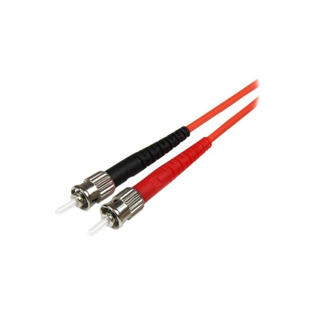 StarTech.com 1m Fiber Optic Cable - Multimode Duplex 50 / 125 - LSZH - LC / ST - OM2 - LC to ST Fiber Patch Cable - Patch cable - ST multi-mode (M) to LC multi-mode (M) - 1 m - fibre optic - duplex - 50  /  125 micron - OM2 - molded - orange - for P / N: MCM1110MMLC - 1