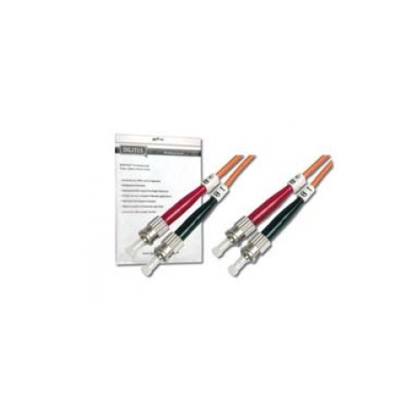 DIGITUS Professional - Patch cable - ST multi-mode (M) to ST multi-mode (M) - 1 m - fibre optic - 50  /  125 micron - OM2 - halogen-free - orange - 0
