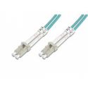DIGITUS - Network cable - LC multi-mode (M) to LC multi-mode (M) - 2 m - fibre optic - 3 mm - 50  /  125 micron - OM3 - booted, halogen-free - aqua