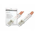 DIGITUS - Patch cable - LC multi-mode (M) to LC multi-mode (M) - 3 m - fibre optic - 50  /  125 micron - OM2 - halogen-free - orange