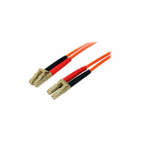 StarTech.com 2m Fiber Optic Cable - Multimode Duplex 50 / 125 - LSZH - LC / LC - OM2 - LC to LC Fiber Patch Cable (50FIBLCLC2) - Network cable - LC multi-mode (M) to LC multi-mode (M) - 2 m - fibre optic - duplex - 50 / 125 micron - for P / N: GLCLHSMDSTTA, GLCSXMMDST, GLCSXMMDSTT, JD118BST, MASFP1GBSXST, SFP100BFXST - 0