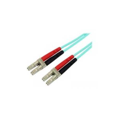 StarTech.com 2m Fiber Optic Cable - 10 Gb Aqua - Multimode Duplex 50 / 125 - LSZH - LC / LC - OM3 - LC to LC Fiber Patch Cable - Patch cable - LC multi-mode (M) to LC multi-mode (M) - 2 m - fibre optic - duplex - 50  /  125 micron - aqua - for P / N: J9152AST, MASFP10GBSR, SFP10GBLRMST, SFP10GBSRST, SFP10GSRSST, SFP10GSRXST - 0