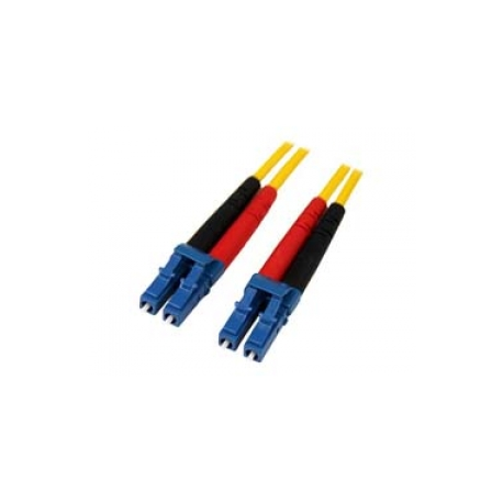 StarTech.com 10m Fiber Optic Cable - Single-Mode Duplex 9 / 125 - LSZH - LC / LC - OS1 - LC to LC Fiber Patch Cable (SMFIBLCLC10) - Patch cable - LC single-mode (M) to LC single-mode (M) - 10 m - fibre optic - duplex - 9 / 125 micron - OS1 - molded - yellow - for P / N: SFP100BBXDST, SFP100BBXUST, SFP10GBBXDST, SFP10GBBXUST, SFP10GBLRST, SFP10GBZRST - 0