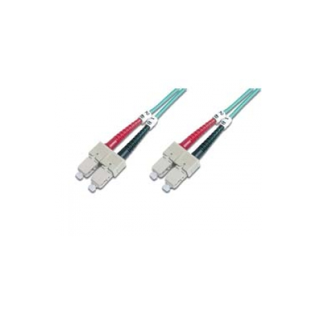 DIGITUS Professional - Patch cable - SC multi-mode (M) to SC multi-mode (M) - 2 m - fibre optic - duplex - 50 / 125 micron - OM4 - halogen-free - RAL 4003 - 0