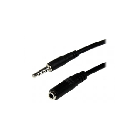 StarTech.com 1m 3.5mm 4 Position TRRS Headset Extension Cable - M / F - audio Extension Cable for iPhone (MUHSMF1M) - Headset extension cable - 4-pole mini jack male to 4-pole mini jack female - 1 m - black - for P / N: MUYHSFMM, MUYHSMFF, MUYHSMFFADW, SV211DPUA, SV211DPUA4K, SV211HDUA4K - 0