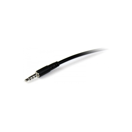 StarTech.com 1m 3.5mm 4 Position TRRS Headset Extension Cable - M / F - audio Extension Cable for iPhone (MUHSMF1M) - Headset extension cable - 4-pole mini jack male to 4-pole mini jack female - 1 m - black - for P / N: MUYHSFMM, MUYHSMFF, MUYHSMFFADW, SV211DPUA, SV211DPUA4K, SV211HDUA4K - 1