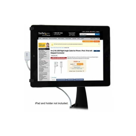 StarTech.com Apple 30-pin Dock Connector to USB Cable iPhone iPod iPad - Charging  /  data adapter - Apple Dock male to USB male - 1 m - white - for P / N: ST73007UA - 4