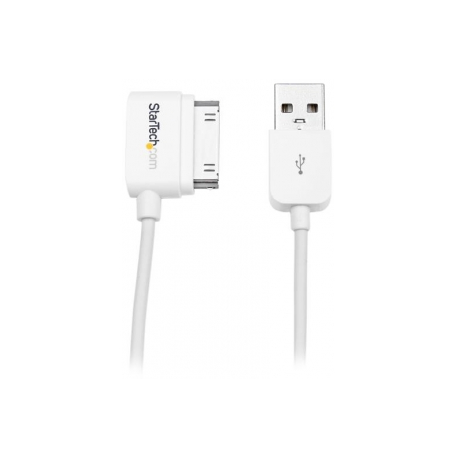 StarTech.com Apple 30-pin Dock Connector to USB Cable iPhone iPod iPad - Charging  /  data adapter - Apple Dock male to USB male - 1 m - white - for P / N: ST73007UA - 6
