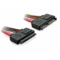 DeLOCK - SATA extension cable - Serial ATA 150 / 300 / 600 - SATA combo (M) to SATA combo (F) - 20 cm