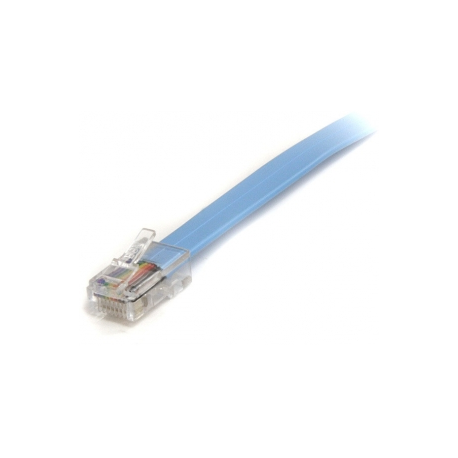 StarTech.com Cisco Console Rollover Cable - RJ45 Ethernet - Network cable - RJ-45 (M) to RJ-45 (M) - 6 ft - molded, flat - blue - ROLLOVERMM6 - Network cable - RJ-45 (M) to RJ-45 (M) - 1.8 m - molded, flat - blue - 1