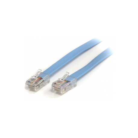 StarTech.com Cisco Console Rollover Cable - RJ45 Ethernet - Network cable - RJ-45 (M) to RJ-45 (M) - 6 ft - molded, flat - blue - ROLLOVERMM6 - Network cable - RJ-45 (M) to RJ-45 (M) - 1.8 m - molded, flat - blue - 4