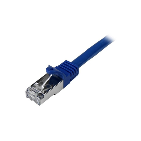 StarTech.com 2m CAT6 Ethernet Cable, 10 Gigabit Shielded Snagless RJ45 100W PoE Patch Cord, CAT 6 10GbE SFTP Network Cable w / Strain Relief, Blue, Fluke Tested / Wiring is UL Certified / TIA - Category 6 - 26AWG (N6SPAT2MBL) - Patch cable - RJ-45 (M) to RJ-45 (M) - 2 m - SFTP  /  50 micron - CAT 6 - molded, snagless - blue - 2