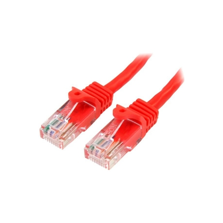 StarTech.com 0.5m Red Cat5e  /  Cat 5 Snagless Ethernet Patch Cable 0.5 m - Patch cable - RJ-45 (M) to RJ-45 (M) - 50 cm - UTP - CAT 5e - snagless, stranded - red - 0