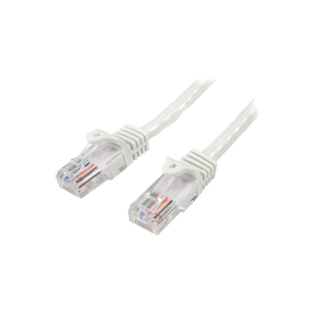 StarTech.com 0.5m White Cat5e  /  Cat 5 Snagless Ethernet Patch Cable 0.5 m - Patch cable - RJ-45 (M) to RJ-45 (M) - 50 cm - UTP - CAT 5e - snagless, stranded - white - 1