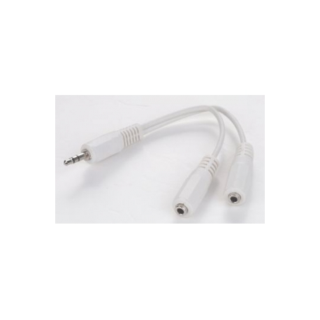 Gembird CCA-415W - Audio splitter - stereo mini jack female to stereo mini jack male - 10 cm - white - 0