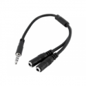 StarTech.com Headset Adapter, Microphone and Headphone Splitter - 3.5mm Male Aux to 3.5mm Female Audio & Mic Combo Jack Y Cable for Laptop  /  PC (MUYHSMFF) - Headset splitter - stereo mini jack female to 4-pole mini jack male - 20 cm - black - for P / N: DK30A2DH, DK30CHDDPPD, DK30CHDPPDUE, MST30C2HDPPD, USB3SMDOCK4K, USB3VDOCKD