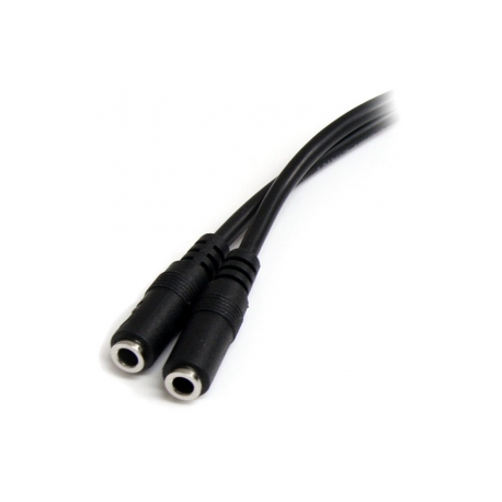 StarTech.com Headset Adapter, Microphone and Headphone Splitter - 3.5mm Male Aux to 3.5mm Female Audio & Mic Combo Jack Y Cable for Laptop  /  PC (MUYHSMFF) - Headset splitter - stereo mini jack female to 4-pole mini jack male - 20 cm - black - for P / N: DK30A2DH, DK30CHDDPPD, DK30CHDPPDUE, MST30C2HDPPD, USB3SMDOCK4K, USB3VDOCKD - 1