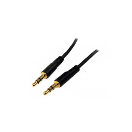 StarTech.com 3.5mm Audio Cable - 3 ft - Slim - M  /  M - AUX Cable - Male to Male Audio Cable - AUX Cord - Headphone Cable - Auxiliary Cable (MU3MMS) - Audio cable - stereo mini jack male to stereo mini jack male - 91 cm - black - for P / N: RKCOND17HD, SV231DPU34K, SV431DPDDUA2, SV431DPUA2, USBC2VGCAPRO, UVCHDCAP - 0