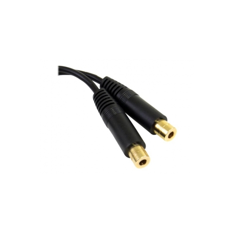 StarTech.com 6 in. 3.5mm Audio Splitter Cable - Stereo Splitter Cable - Gold Terminals - 3.5mm Male to 2x 3.5mm Female - Headphone Splitter (MUY1MFF) - Audio splitter - stereo mini jack male to stereo mini jack female - 15.2 cm - for P / N: MU1MMS, PCISOUND4CH - 0