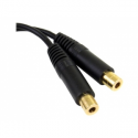 StarTech.com 6 in. 3.5mm Audio Splitter Cable - Stereo Splitter Cable - Gold Terminals - 3.5mm Male to 2x 3.5mm Female - Headphone Splitter (MUY1MFF) - Audio splitter - stereo mini jack male to stereo mini jack female - 15.2 cm - for P / N: MU1MMS, PCISOUND4CH